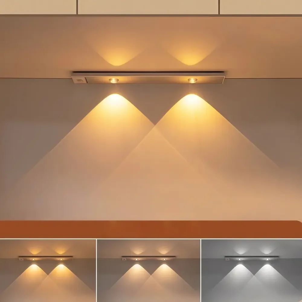 Luminária Barra Led Sensor Movimento Recarregável Armário Branco