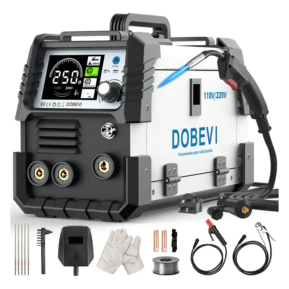 Máquina Solda Inversora 250a Sem Gás 3 Em 1 110v/220v Dobevi Branco 127/220v