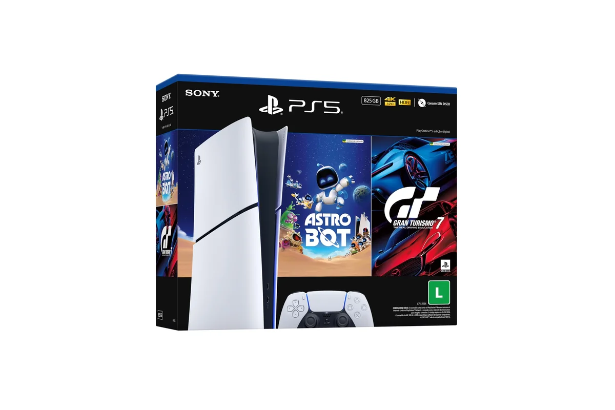 PlayStation®5 Slim Digital 825GB – Pacote ASTRO BOT e Gran Turismo 7