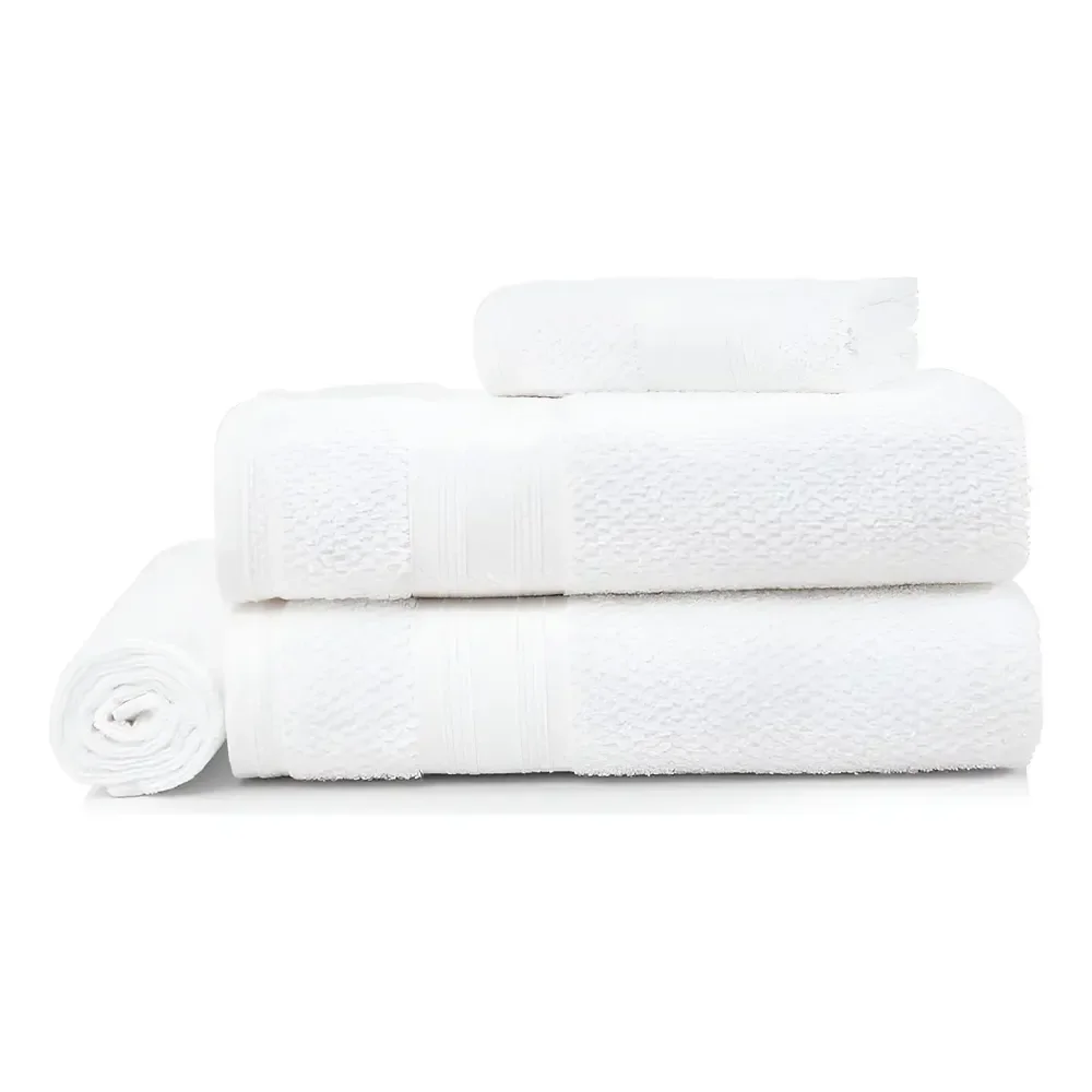 Karsten Empire Fio Cardado Jogo De Banho Cor Branco Liso