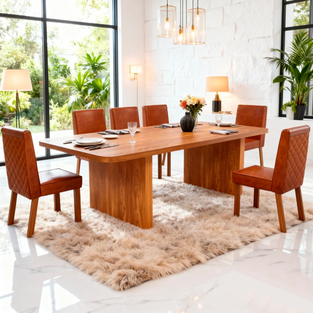 Sala de Jantar 180x90 Creta 6 Cadeiras Bom Pastor