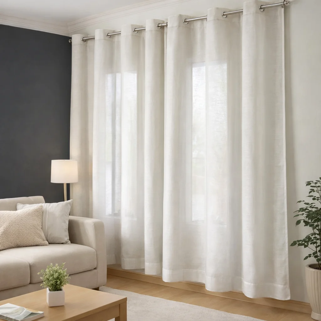 Cortina de Linho Rustico Para Sala Quarto Tecido Elegante 2,80 x 2,30 Metros P/ Varão 2m