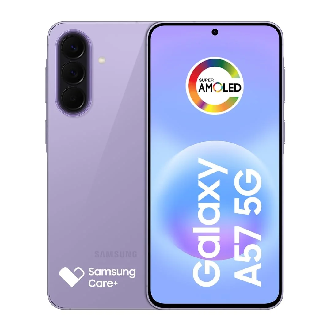 Celular Samsung Galaxy A57 5G 128GB, 8GB RAM, Câmera Tripla de até 50MP OIS, Selfie de 12MP Video HDR, IP68, Tela Super AMOLED 6.7", NFC, Recursos AI, Até 6 Atualizações de Android e Segurança (Lilás)
