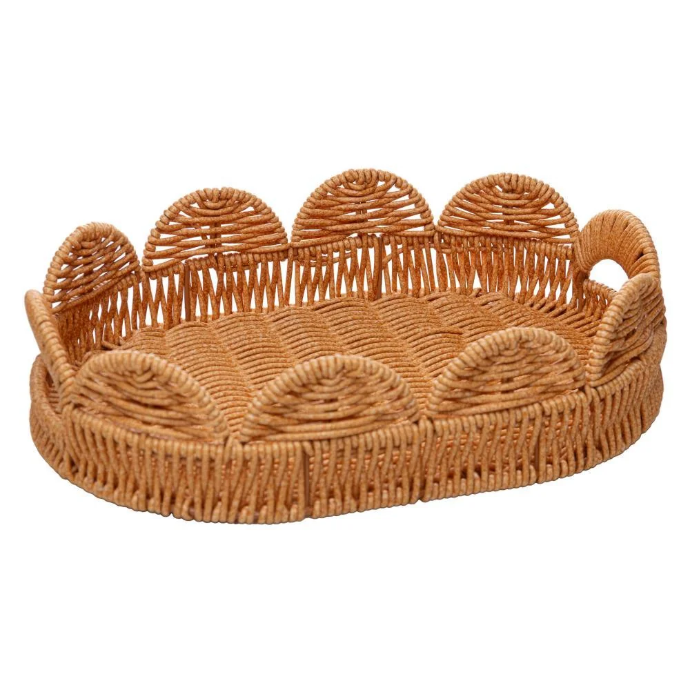 Cesta Organizadora Botânica de Rattan Natural 29cm – Lyor