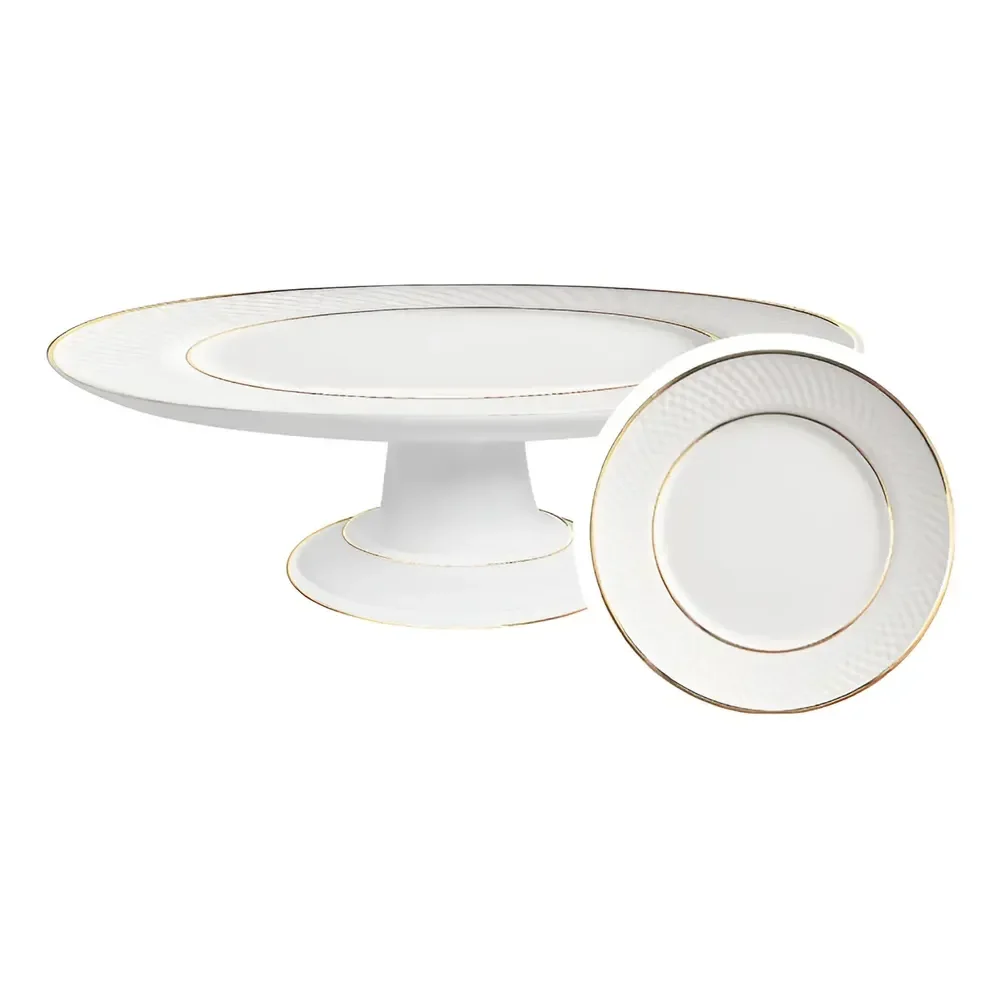 Boleira Pequena Relevo Gold Alleanza Branco