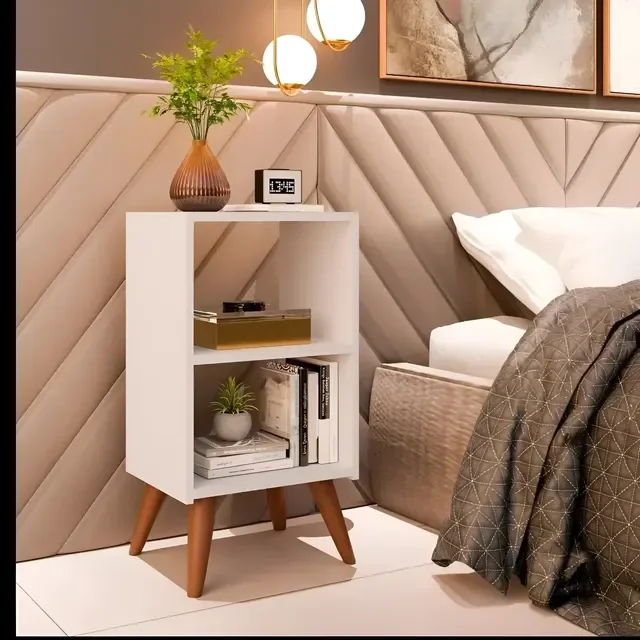 Mesa De Cabeceira Criado Retro Cama Quarto Suite Cor Branca