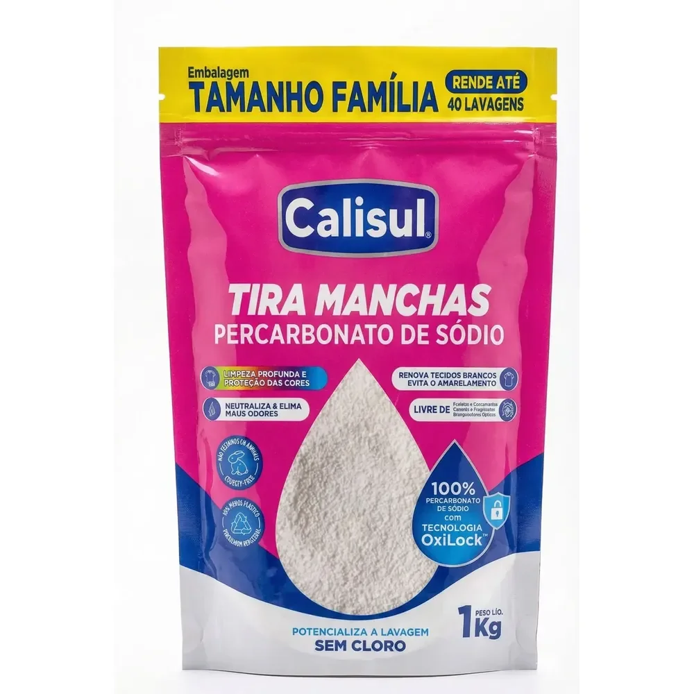 Percarbonato Sodio 100% Puro Tira Manchas Todas Cores - 1 Kg