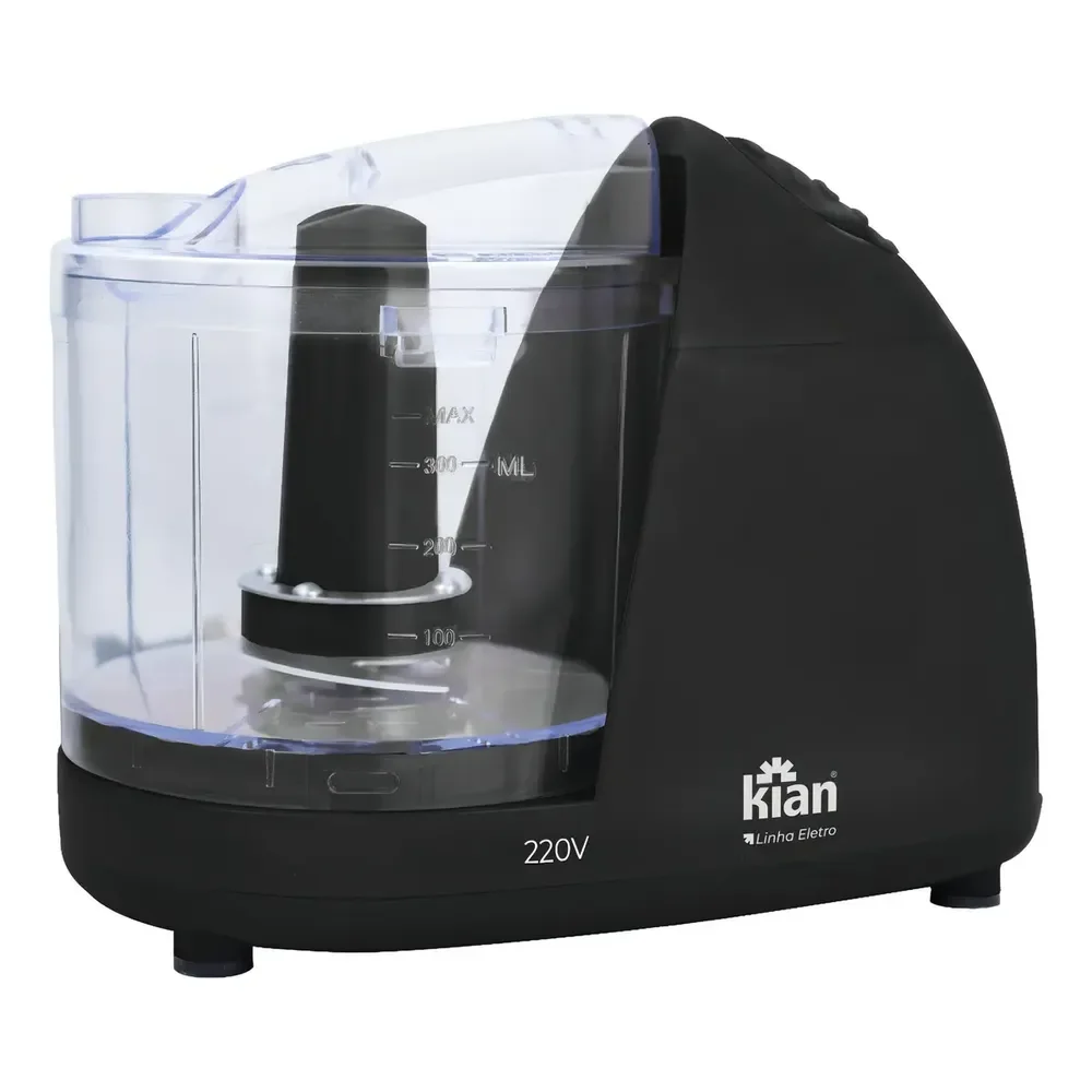 Processador De Alimentos Mini 500ml Elétrico Kian 24233 -127 Preto/cinza 127v