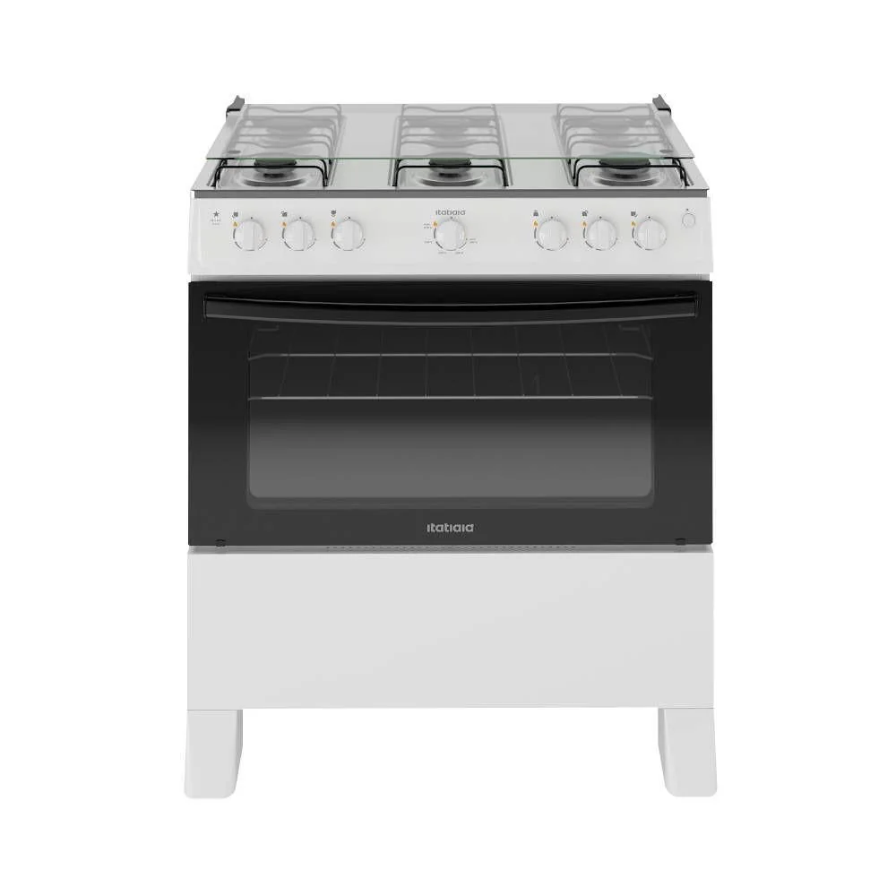 Fogão Itatiaia Star New Piso 6 Bocas Branco Mesa de Inox Bivolt 3700000473
