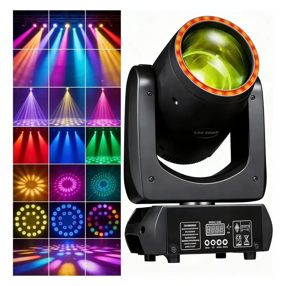 Moving Head Beam 280w Rgbw Com Prisma E Gobo Giratório Dmx 127/220v