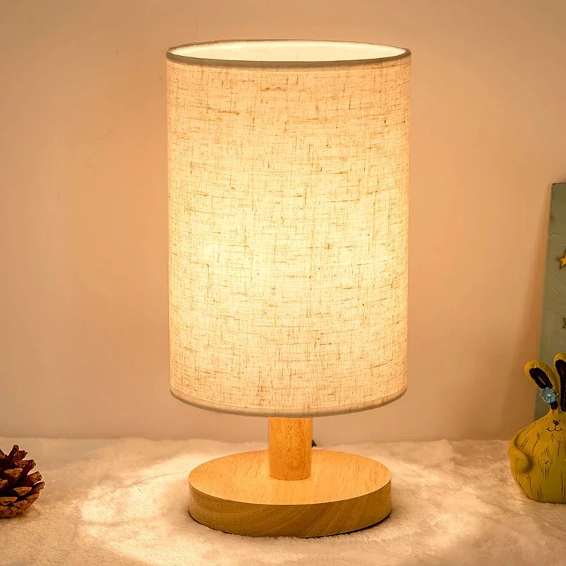 Lâmpada De Mesa De Madeira Moderna Alimentada Por USB Luz De Noite Para Iluminação Do Quarto abajur