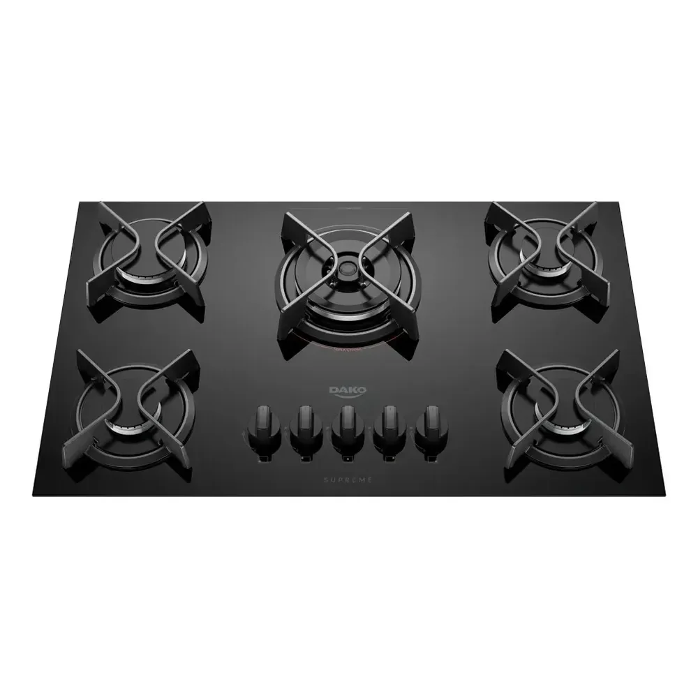 Cooktop 5 Bocas Dako Supreme Com Tripla Chama Preto Bivolt Preto 127/220v