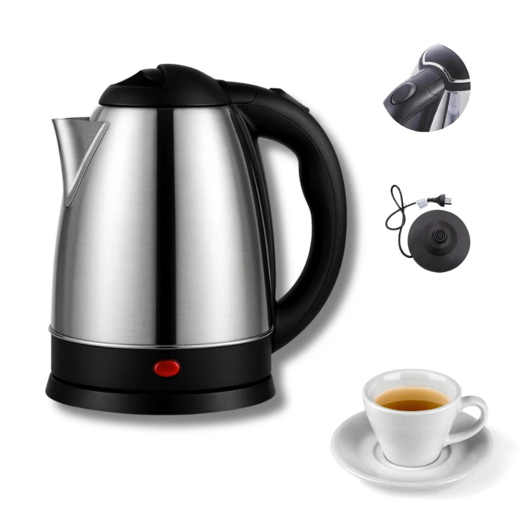 Chaleira Elétrica Inox 1.8L com Desligamento Automático, Luz Indicadora e Base 360º - 220V