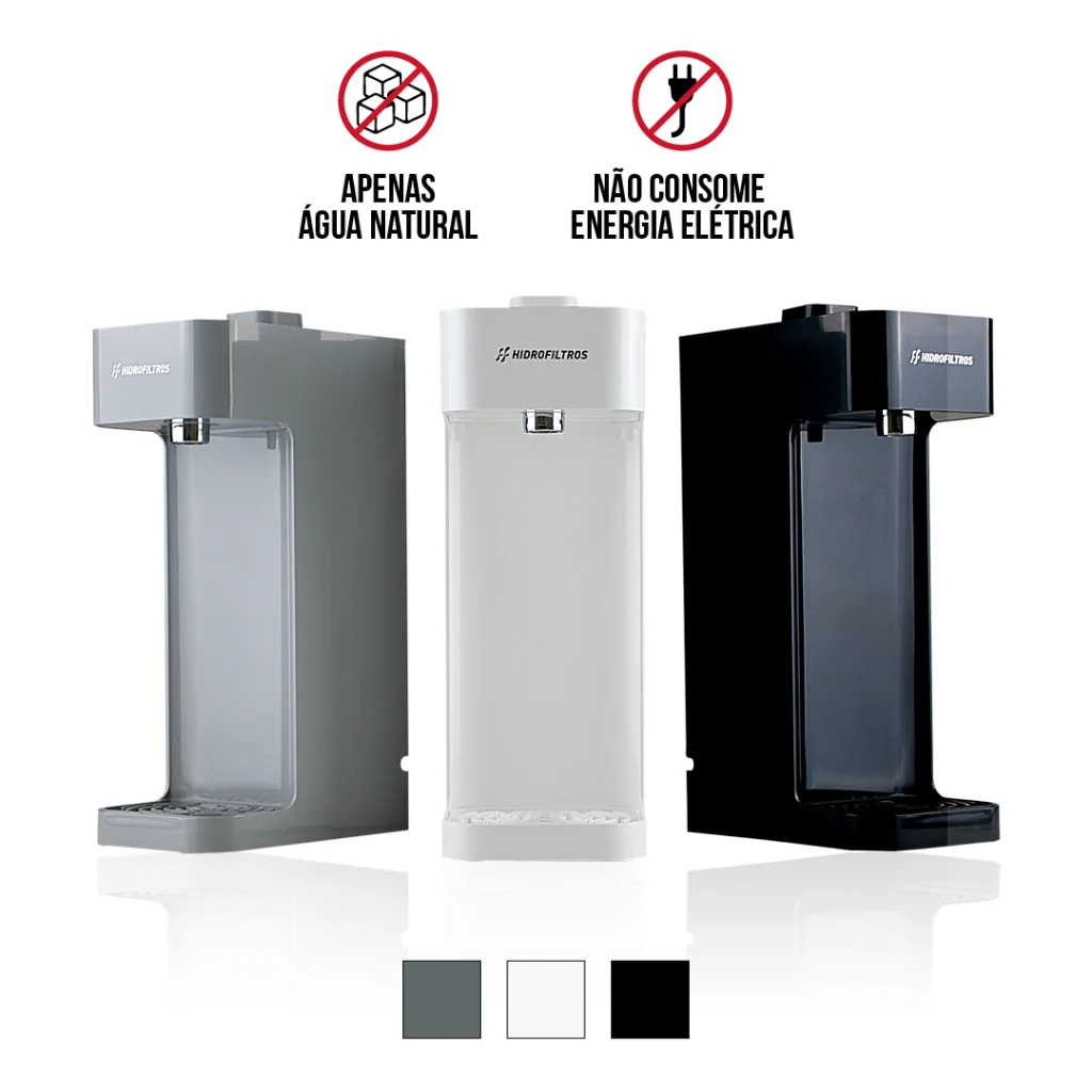 Filtro Purificador de Água (Natural) Facile com Refil C3 Original Carvão Ativado Selo Inmetro