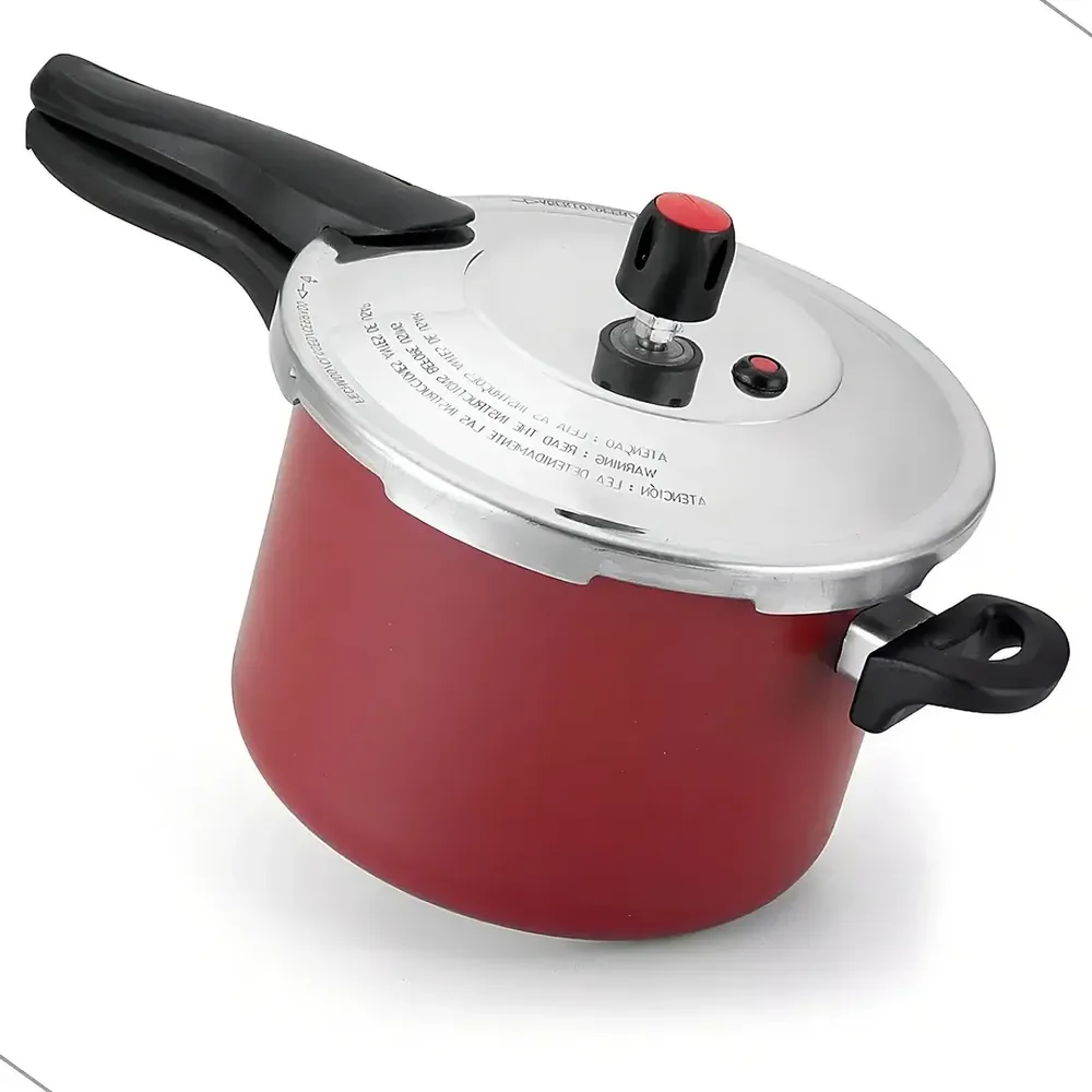 Panela Pressão 4,5l Fechamento Externo Antiaderente Vermelho Alegrete