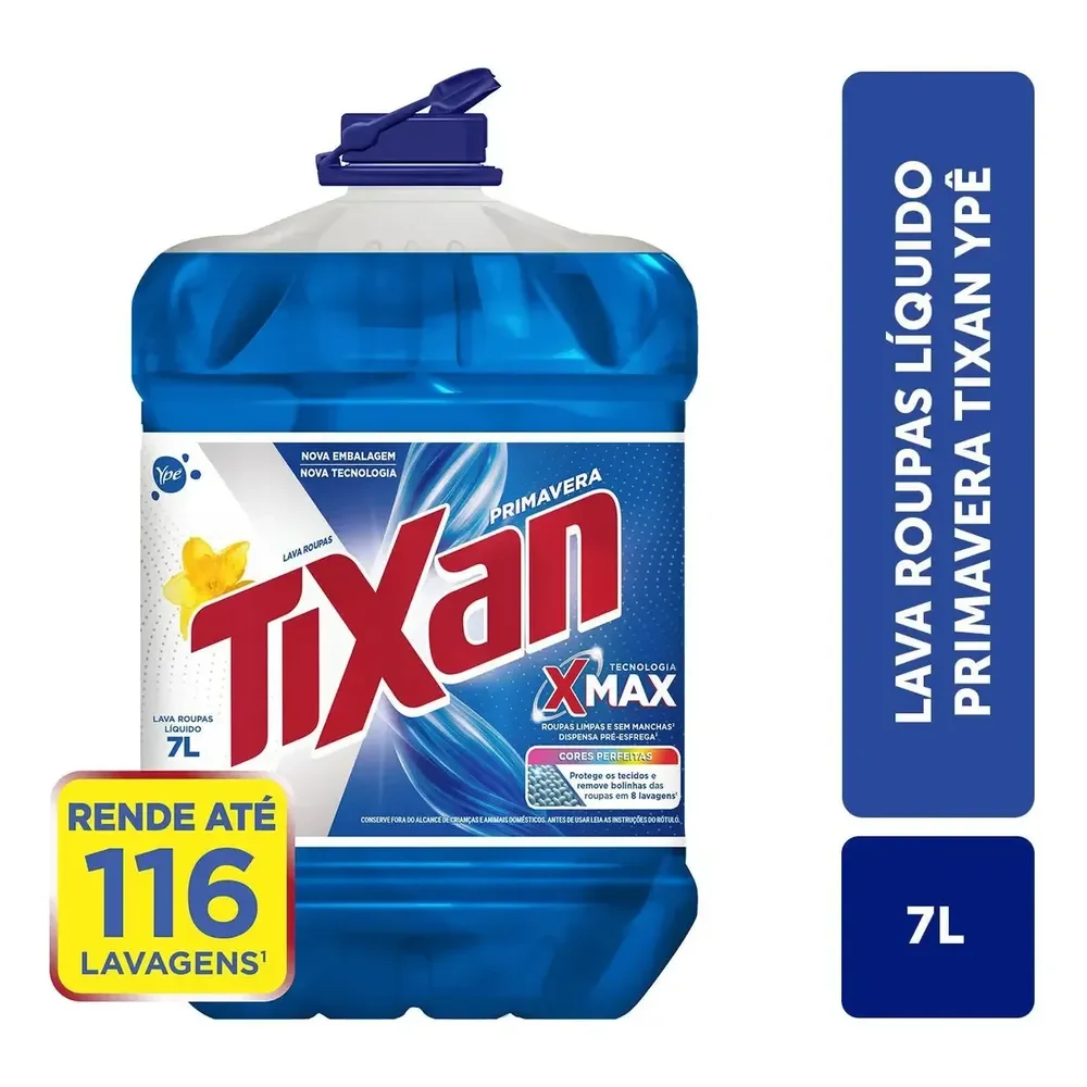 Lava Roupas Líquido Tixan Ypê Primavera 7 Litros