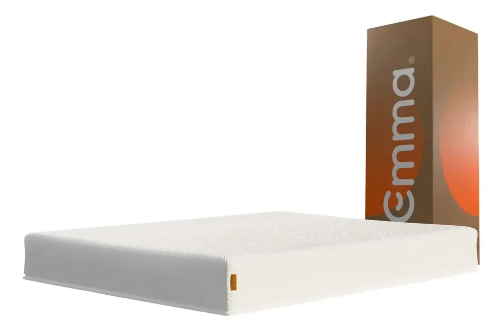 Colchão Queen Emma Basics 17 – 158x198cm - Espuma D28 17cm com Tecnologia Alemã, Embalado à Vácuo, Firmeza Ideal, Suporte Confortável