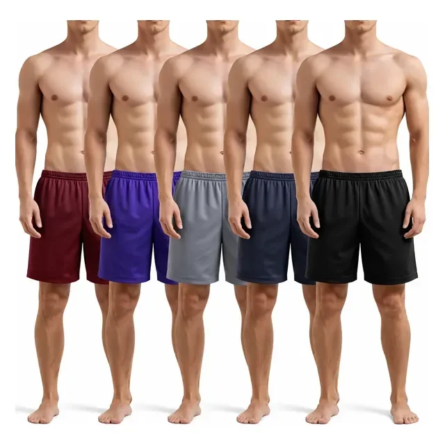 🧡 Kit 5 Shorts Masculino Sport ​Academia Futebol Cor Aleatório