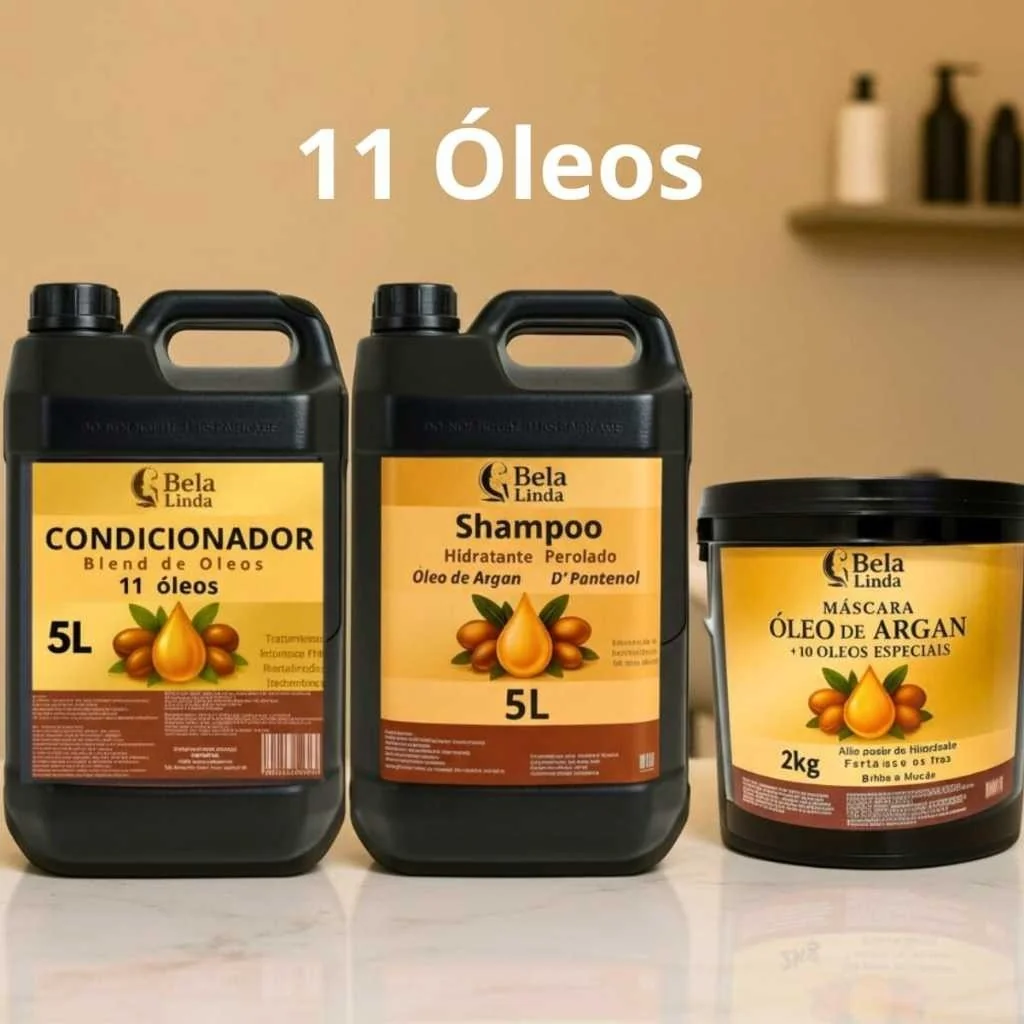 Linha Lavatório Shampoo Condicionador 5l Mascara 2kg Blend Óleos