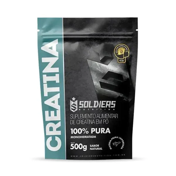 Creatina Monohidratada 500g - 100% Pura Importada - Soldiers Nutrition