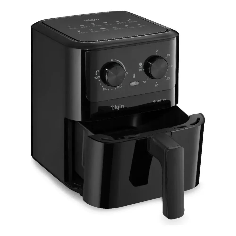 Fritadeira Elétrica Air Fryer Quad Fry 4,2 L,1400w Preto Elgin!