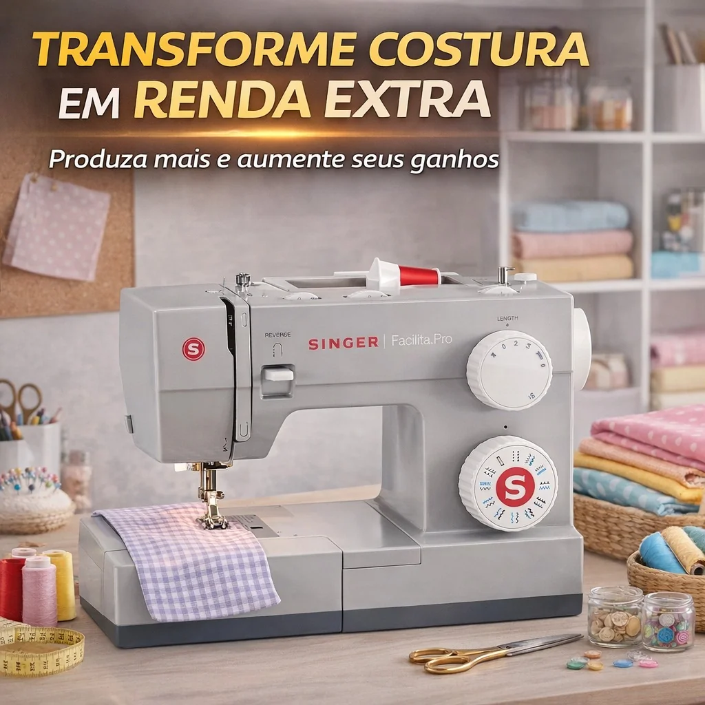 Máquina De Costura Reta Singer Facilita Pro 4423 Portátil Cinza