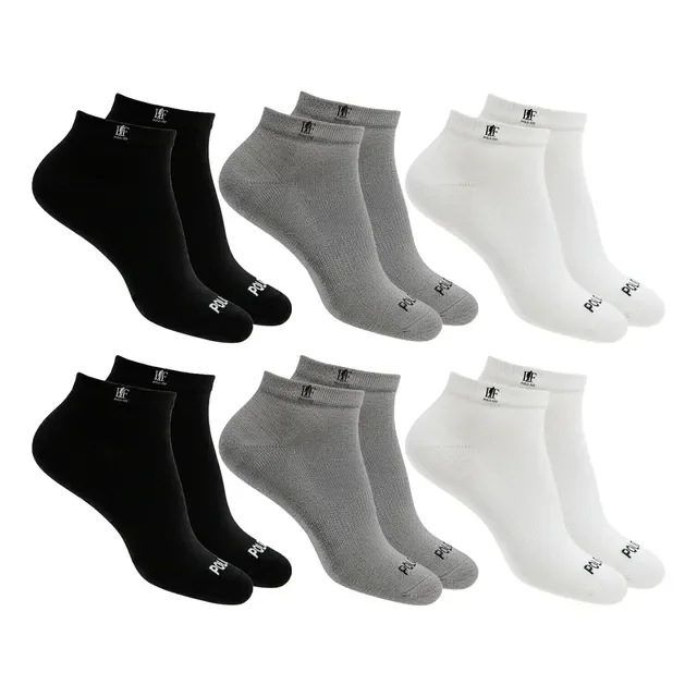Kit 6 Pares Meias Soquete Cano Curto Baixo Algodão Polo Fit