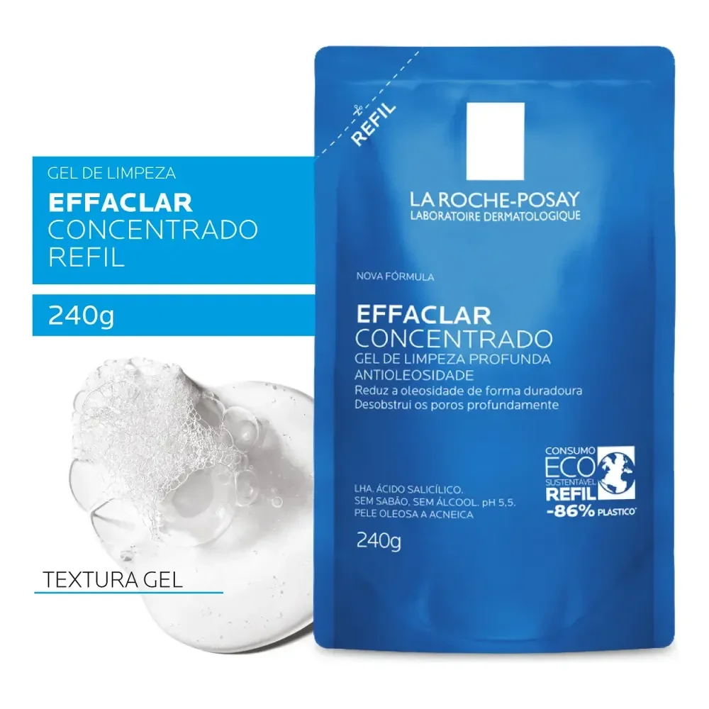 Refil Gel Limpeza Effaclar Concentrado 240 G La Roche-posay