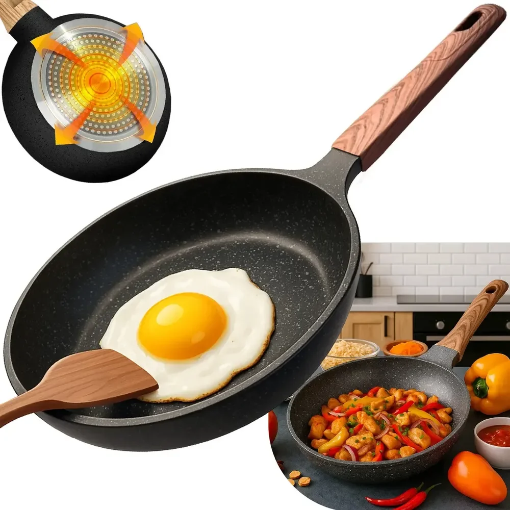 Panela Frigideira Cerâmica De Indução E Gás Compacta Profissional 24 Cm Linha Premium - Aero Home Cinza