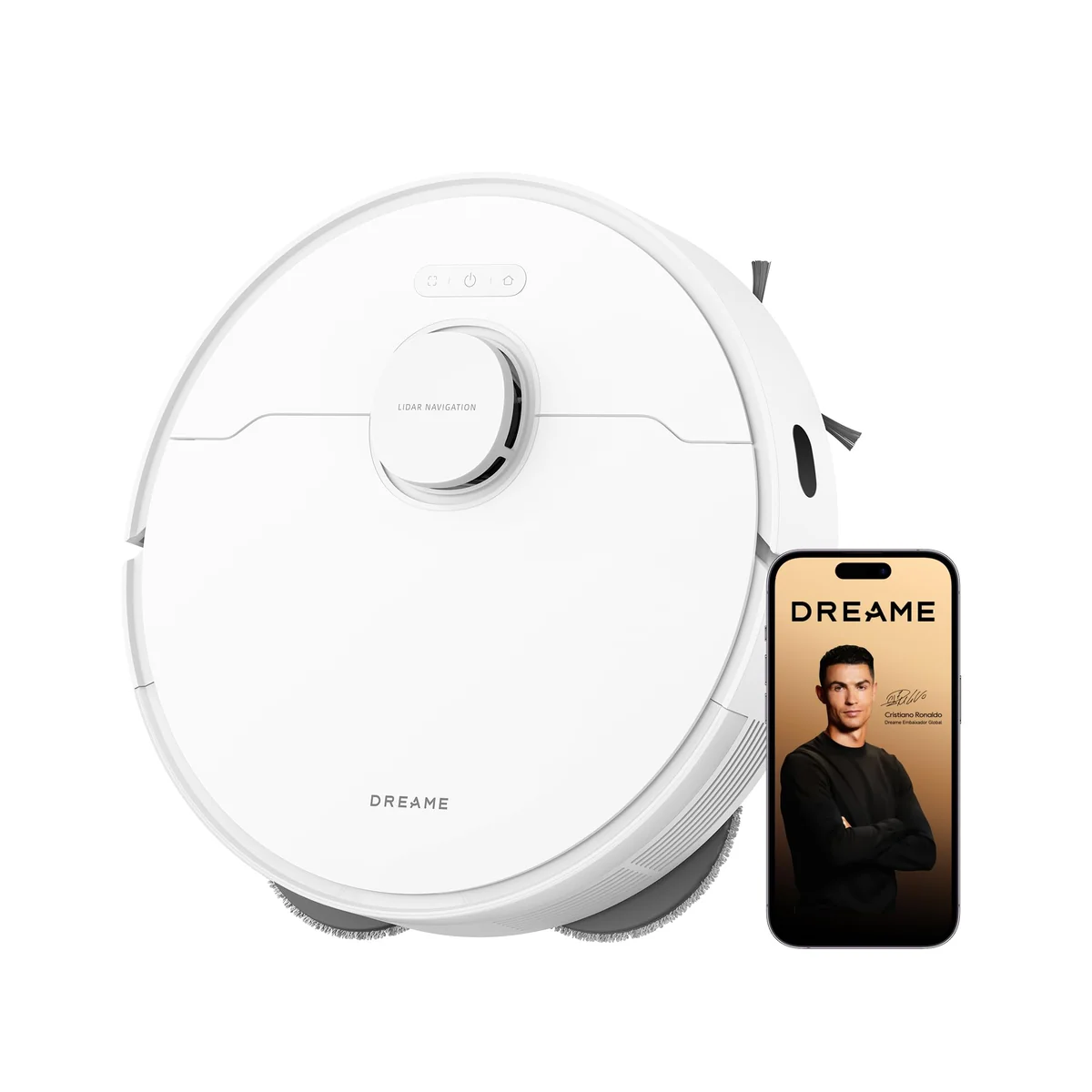DREAME L40 robô aspirador e passa pano inteligente, sucção Vormax de 13000 Pa, sistema DuoScrub, elevação automática do mop de 7mm, limpeza de carpetes, alcance o inalcançável, bateria 5200mAh, Bivolt