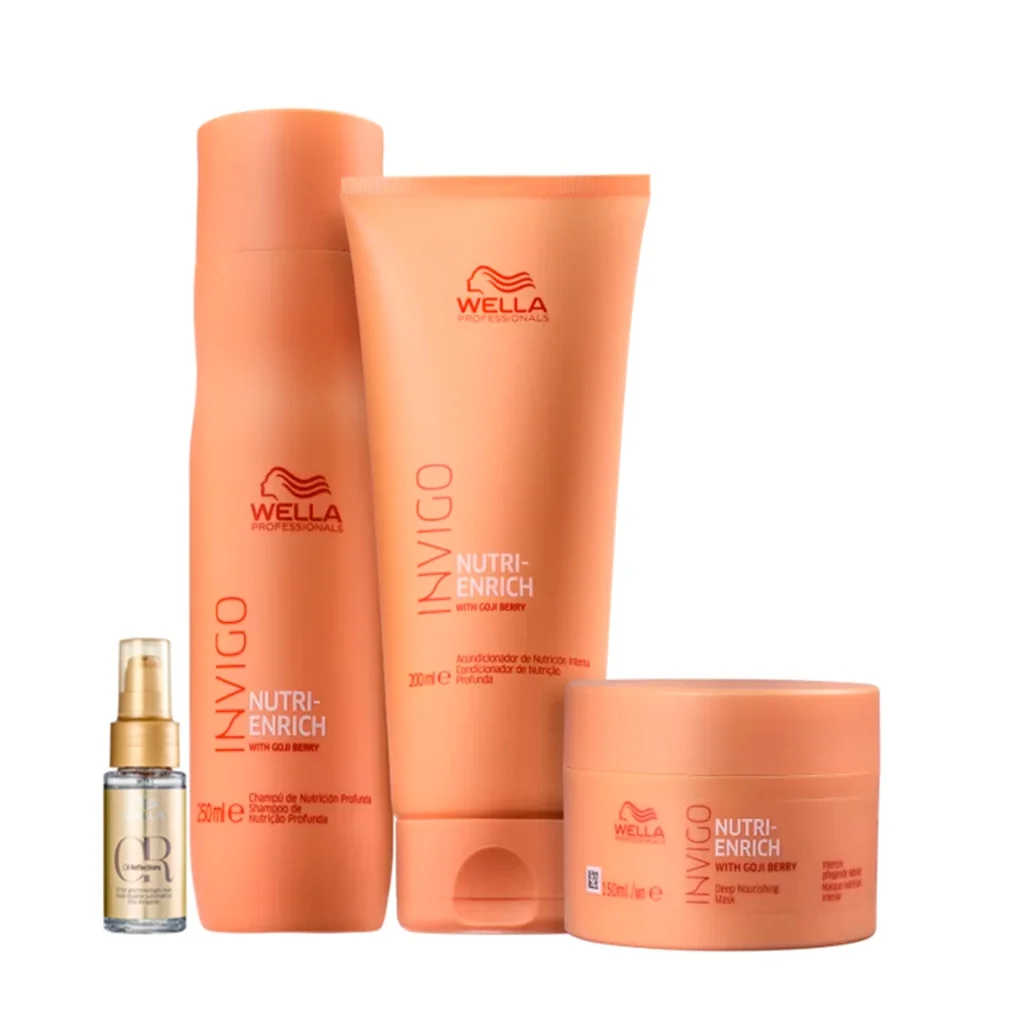 🛍️ Kit Enrich Shampoo, Cond, Másc e Oil  Reflections - Wella