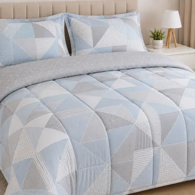 Edredom Queen Casal Percal 400 Fios Estampado Toque Macio