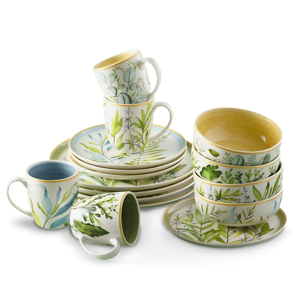 🧡 Aparelho De Jantar Siena Conjunto  16 Peças Cerâmica - Bhz Store
