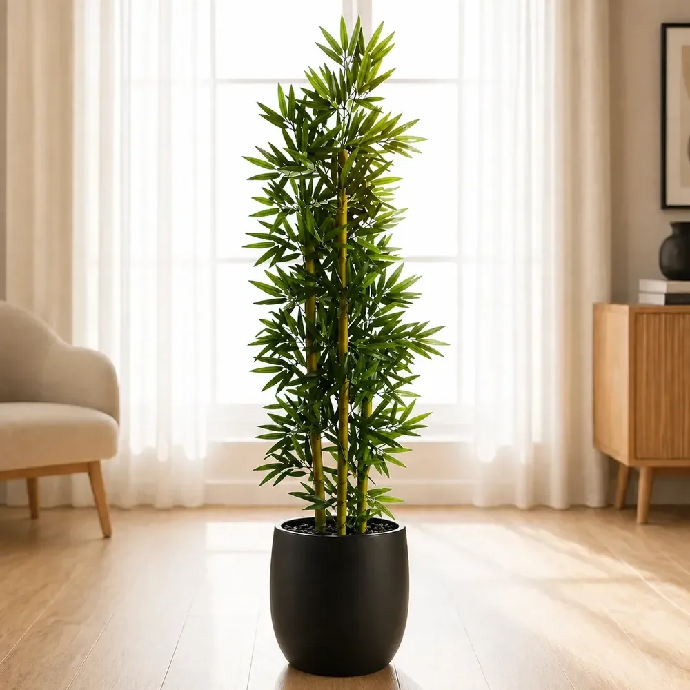 Planta Artificial Arvore Bambu Da Sorte Real Toque Verde