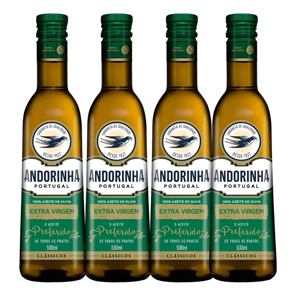 Kit Azeite Extra Virgem Andorinha 500ml - 04 Unidades