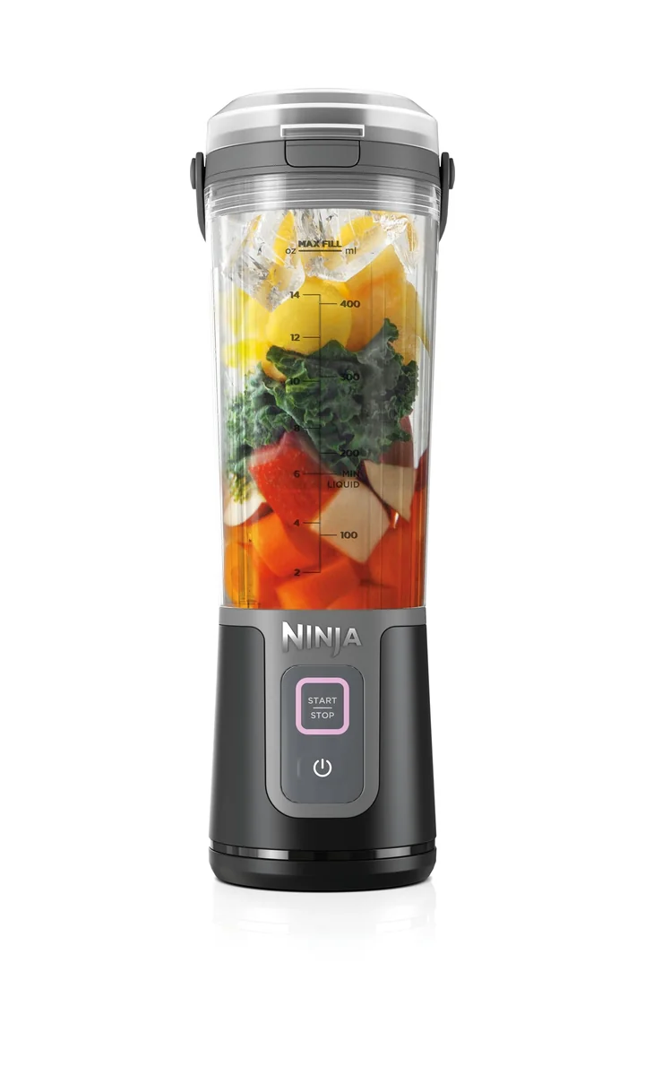 Ninja Blast, Liquidificador Portátil, Base Recarregável, Tampa À Prova de Vazamentos, Função de Auto-Limpar, Copo de 470 ml, Bivolt