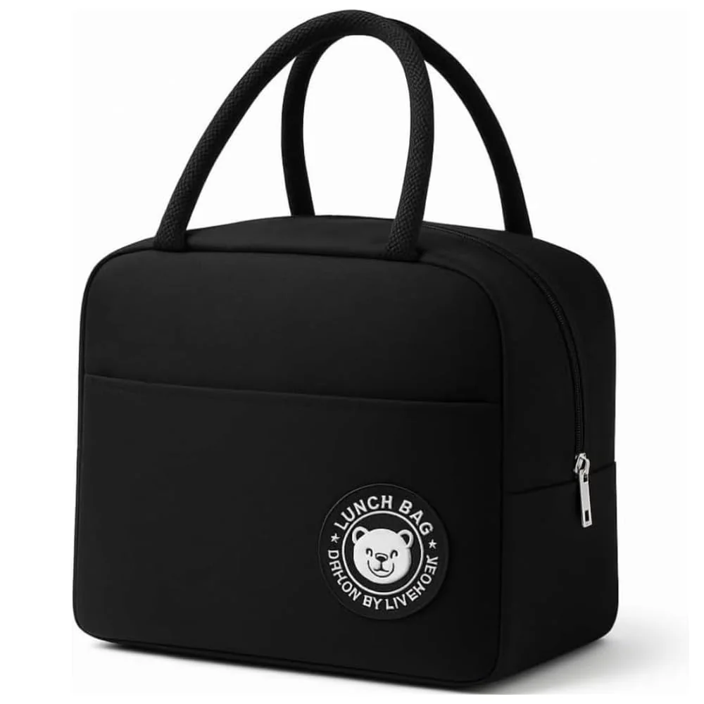 Lancheira Térmica Fitness Premium Reutilizável à Prova de Vazamentos – Bolsa para Marmita, Academia e Trabalho, Isolamento Térmico, Portátil e Lavável