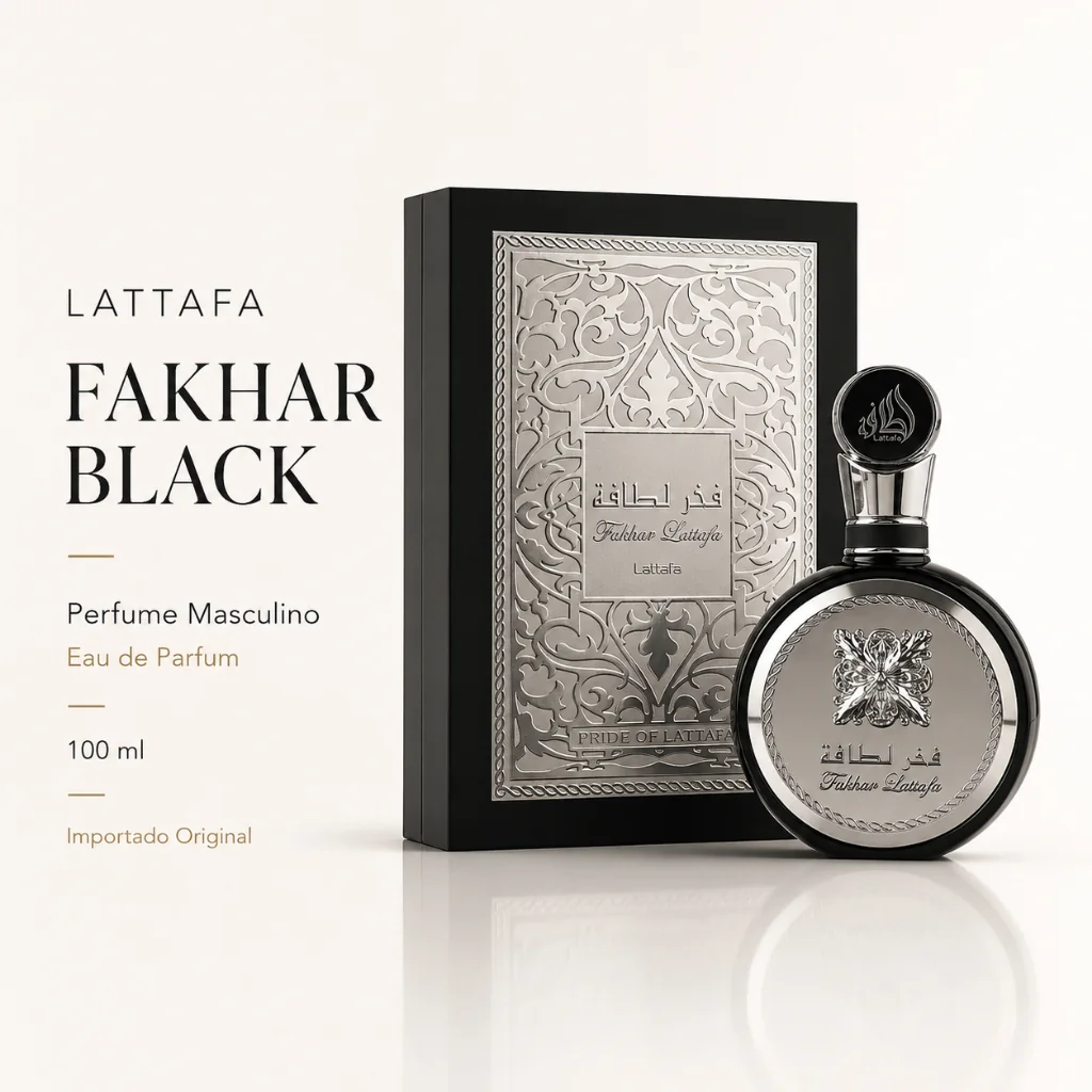 Lattafa Fakhar Black EDP 100ml，Ideal para uso diário e encontros noturnos，Perfume Masculino