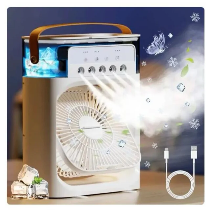 Refrigerador ventilador Climatizador Portátil 3 em 1  Umidificador, LED e 3 Velocidades Bivolt