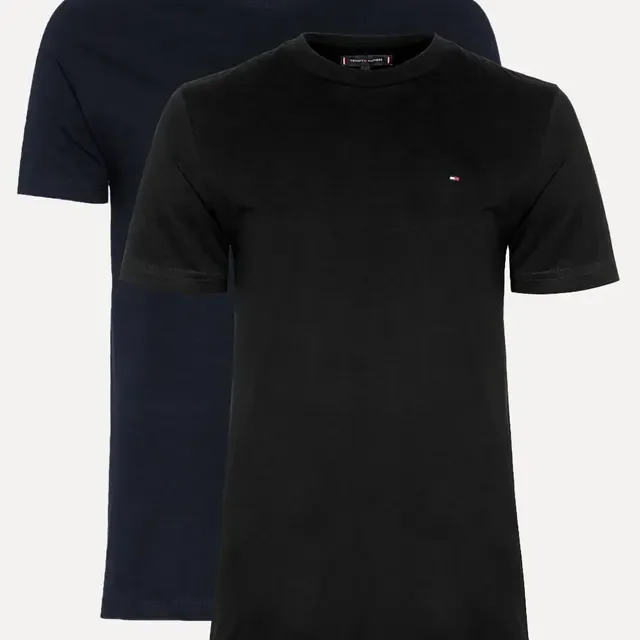 Camisetas Tommy Hilfiger Preta/marinho 2un - Original