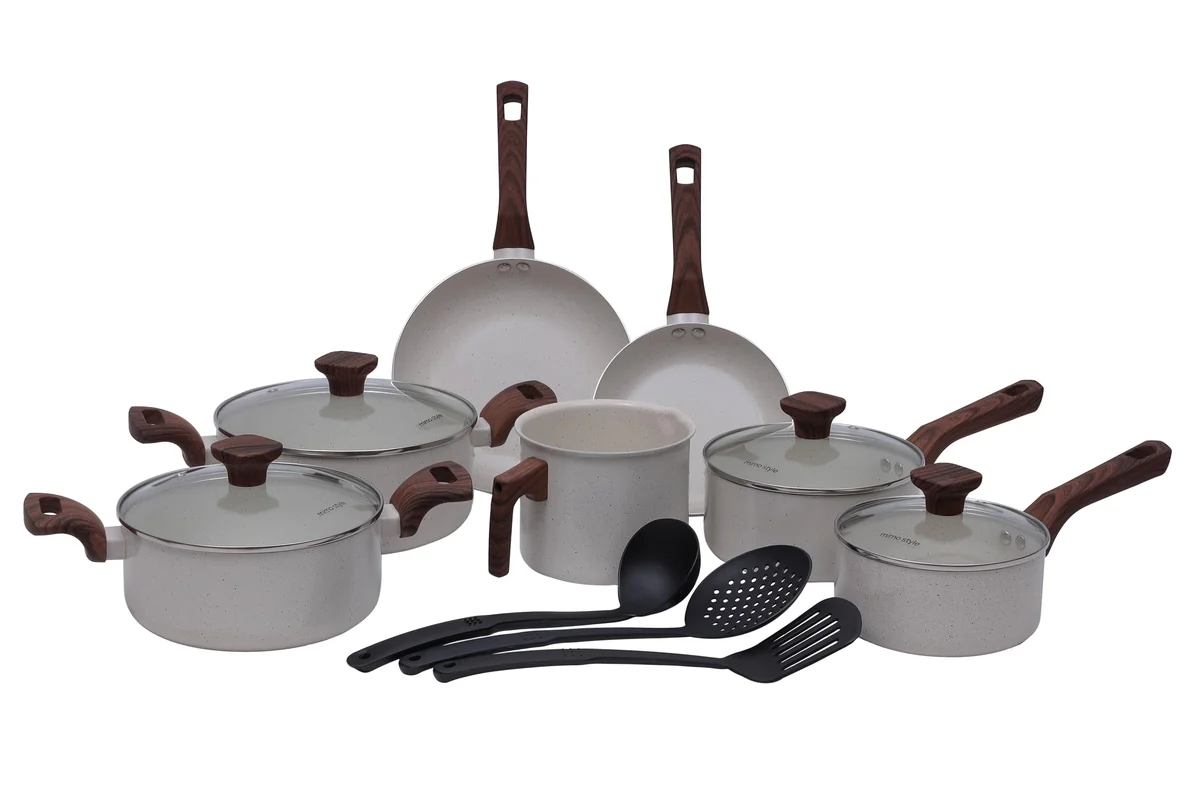 Mimo Style, Conjunto de Panelas 10 Peças Pratic Cook Marmol