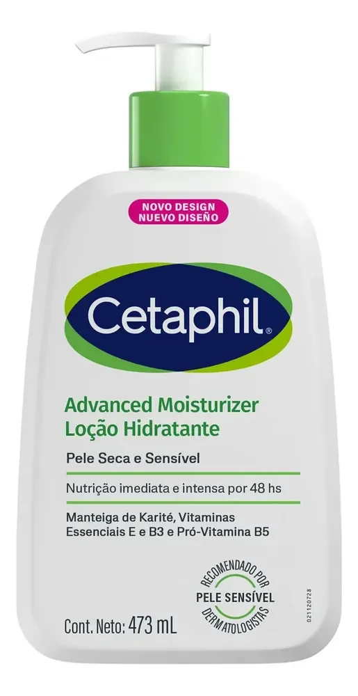 Loção Advanced Hidratante Corporal para Pele Seca e Sensível Cetaphil 473ml - Hidratação 48h