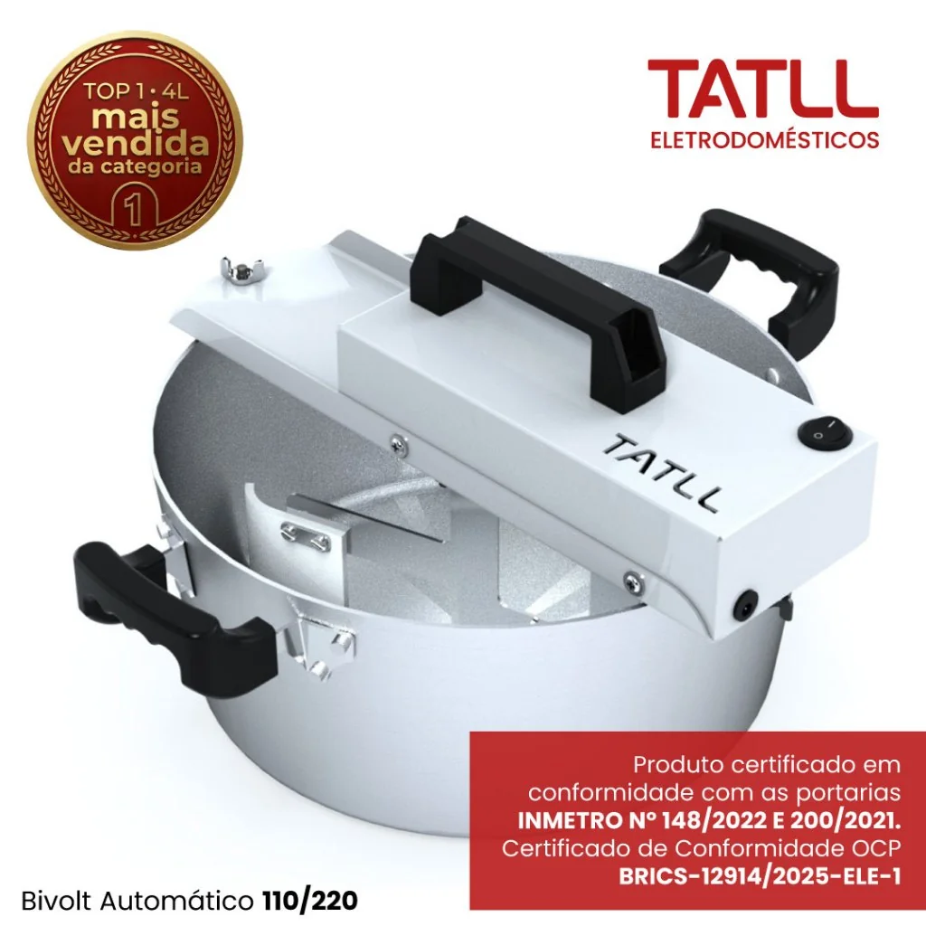 Panela Mexedora Automática TATLL 4 Litros - 3 Velocidades (Bivolt) - Exclusiva para Doces e Brigadeiros