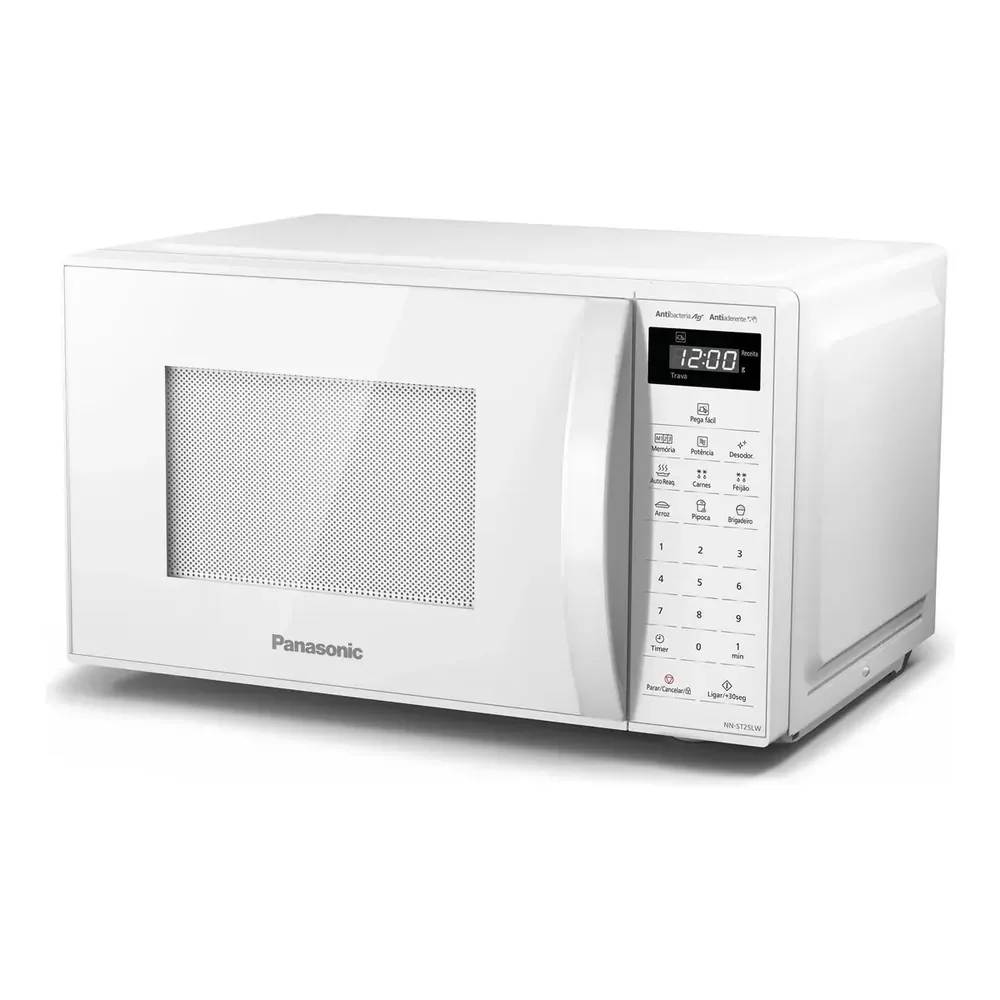 🛍️ Microondas Panasonic Tecnologia Antibactéria Ag 21l Branco - Nn-st25lwru 127v