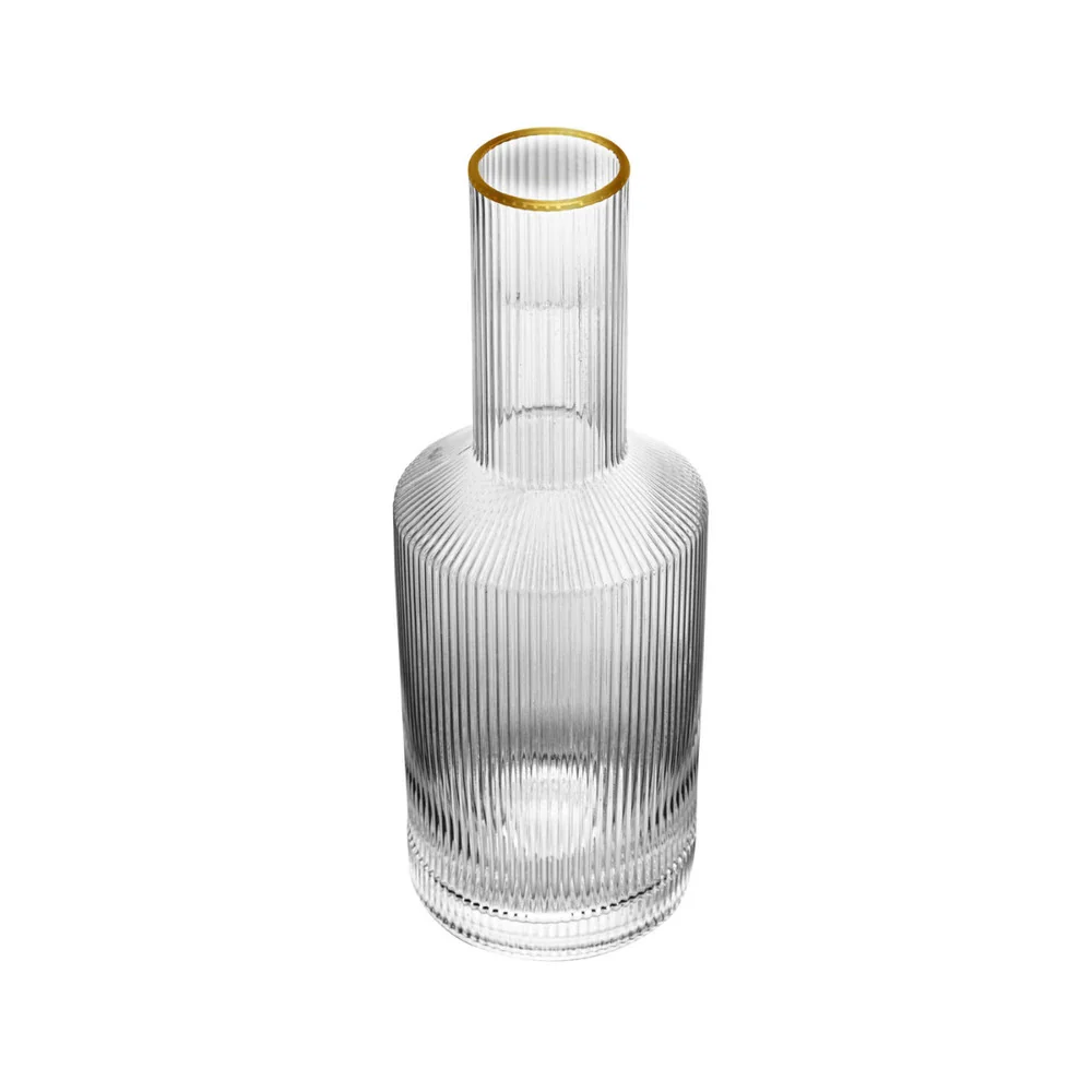 Garrafa De Cristal Com Fio De Ouro Lines 800ml Wolff