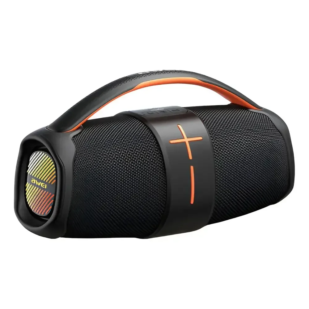 Caixa De Som Bluetooth 5.3 Awei Y887 20w Ipx5 Tws Usb Aux Fm Preto 3.7v