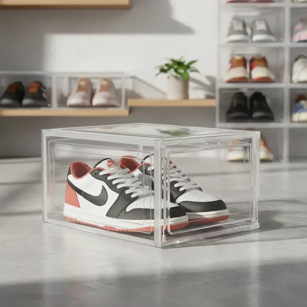 10 Caixas Sneaker Organizadora Transparente Tampa Acrílico 10 - Caixas