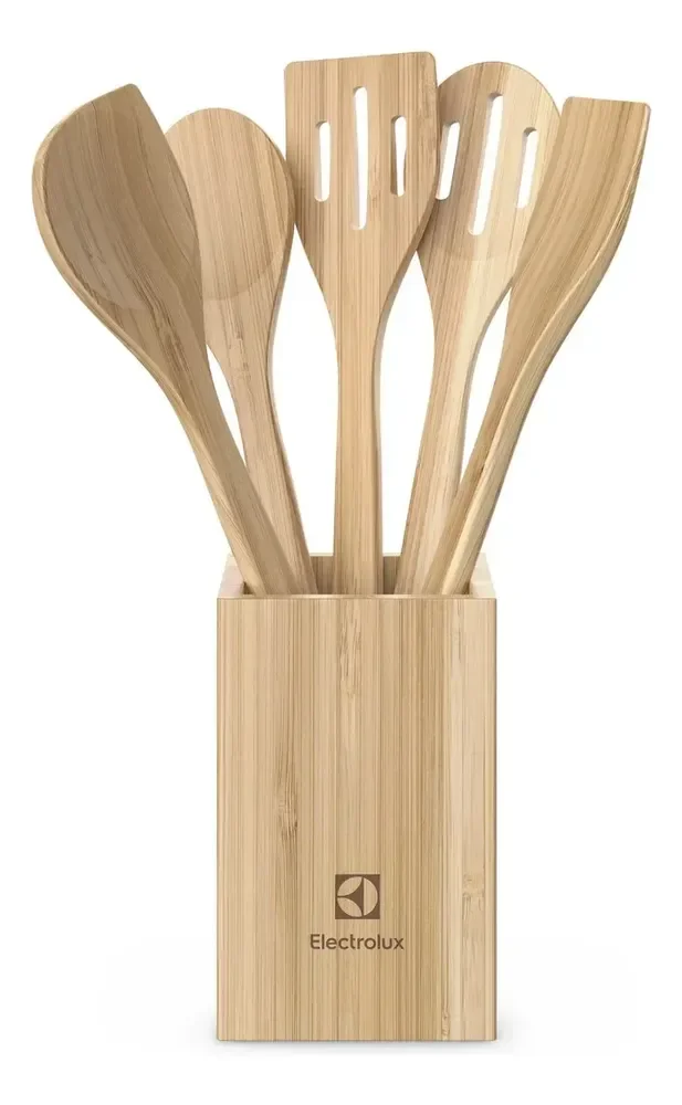 Electrolux Kit Utensílios De Bambu 6 Peças Para Cozinha