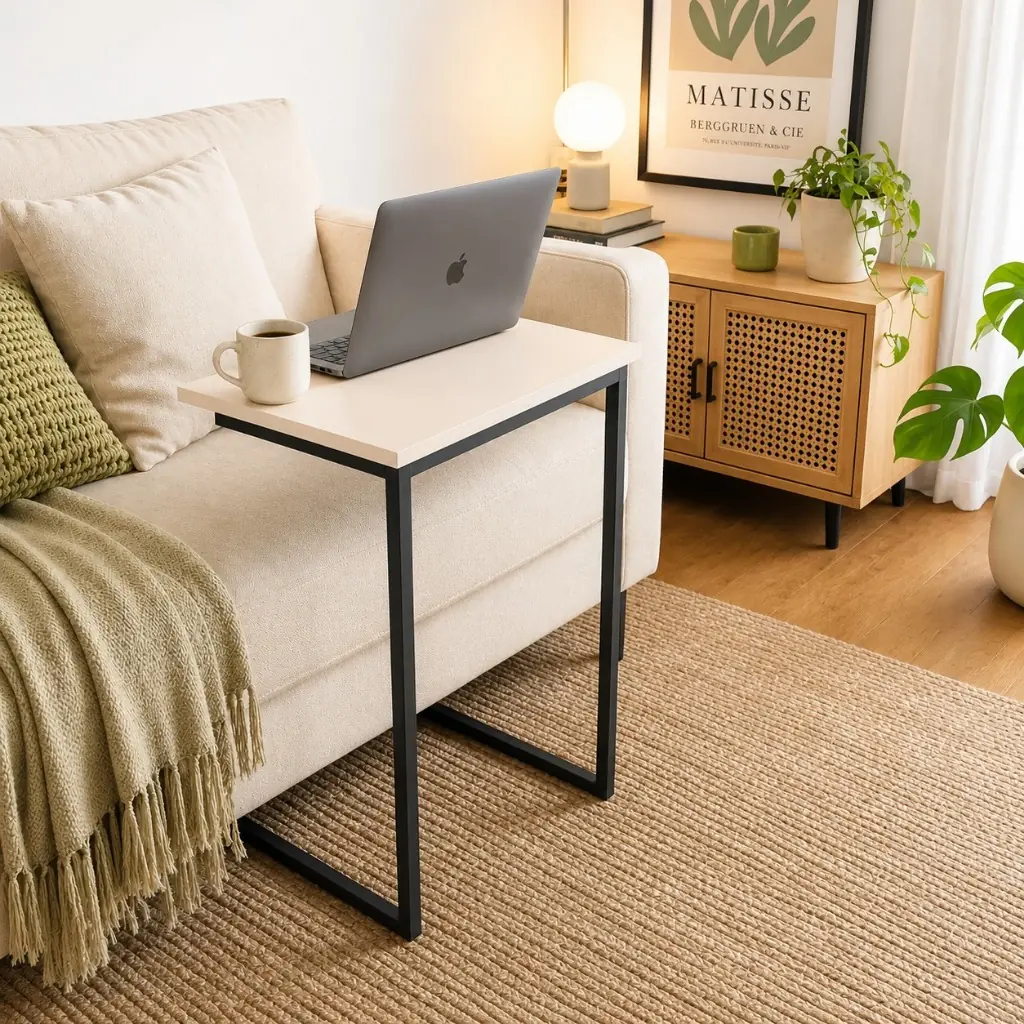 Mesinha Lateral e Apoio de Sofá Para Notebook Home Office  - Loja Decore Agora
