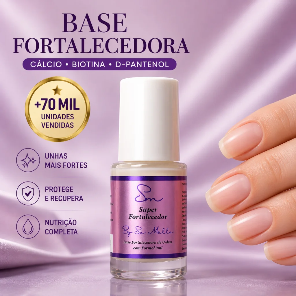 Base Fortalecedora Para Unhas Fracas e Quebradiças | Fortalecedor de Unhas Crescimento Rápido
